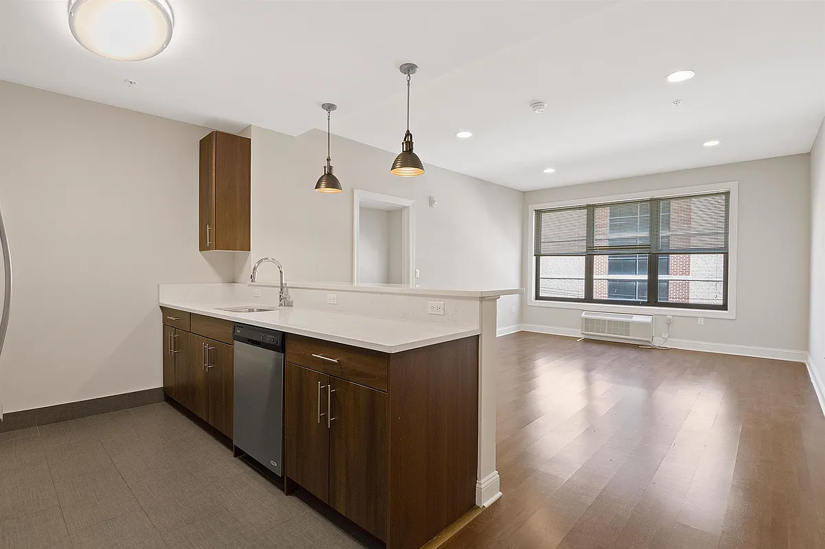 True two-bedroom residence located in a luxury elevator building at 1st and Marshall Street.