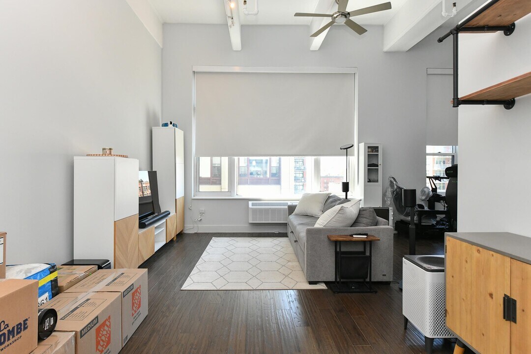 Enjoy uptown Hoboken living from this spacious studio with sleeping alcove at the sought-after Hudson Tea Building.